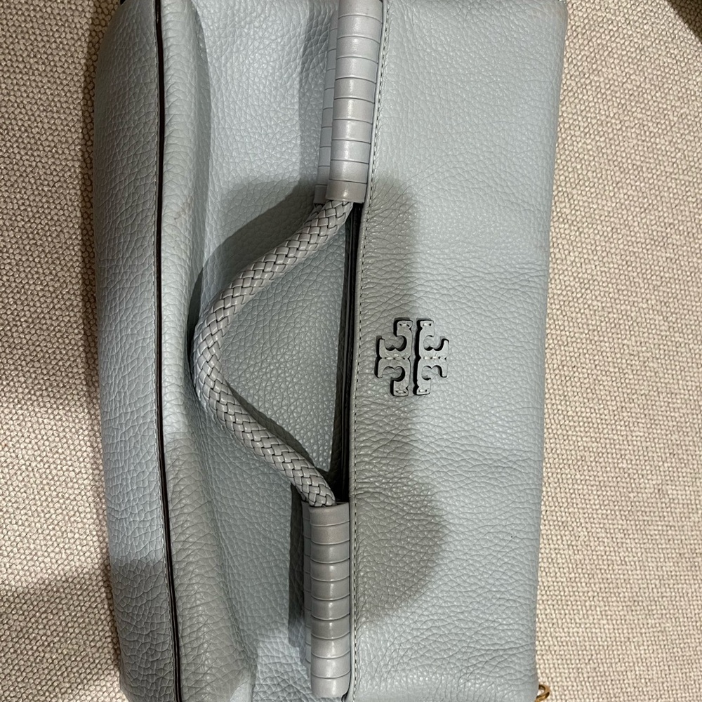 Tory Burch baby blue leather Satchel